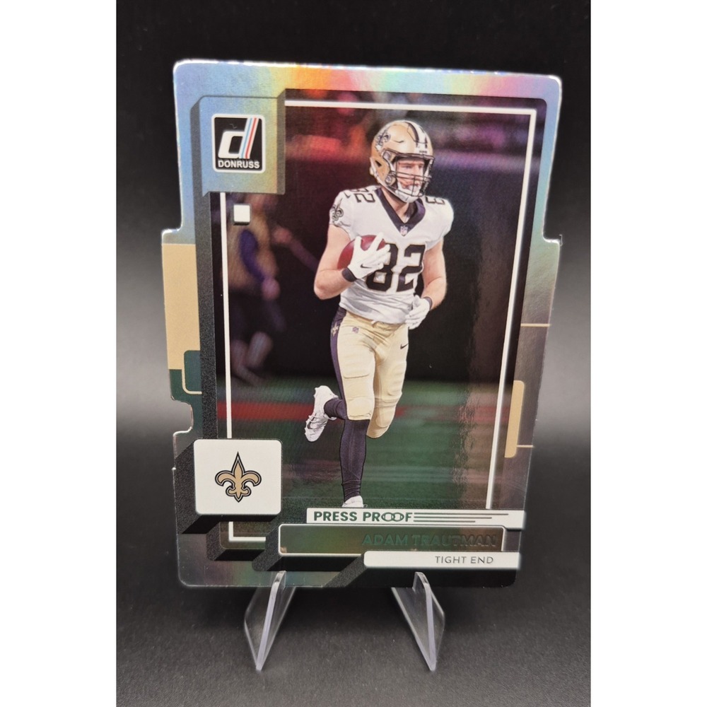 2022 Donruss Adam Trautman #245 Silver Press ProofDie-Cut /75 New Orleans Saints
